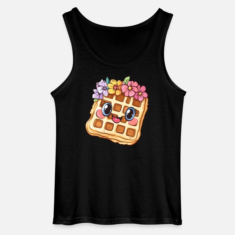 Gaufre aux fleurs - Débardeur Gildan Homme - noir
