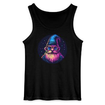 Space Dwarf Retro Look - Gildan Men’s Tank Top - black - Front - AI Model Male 185 dark (185cm)