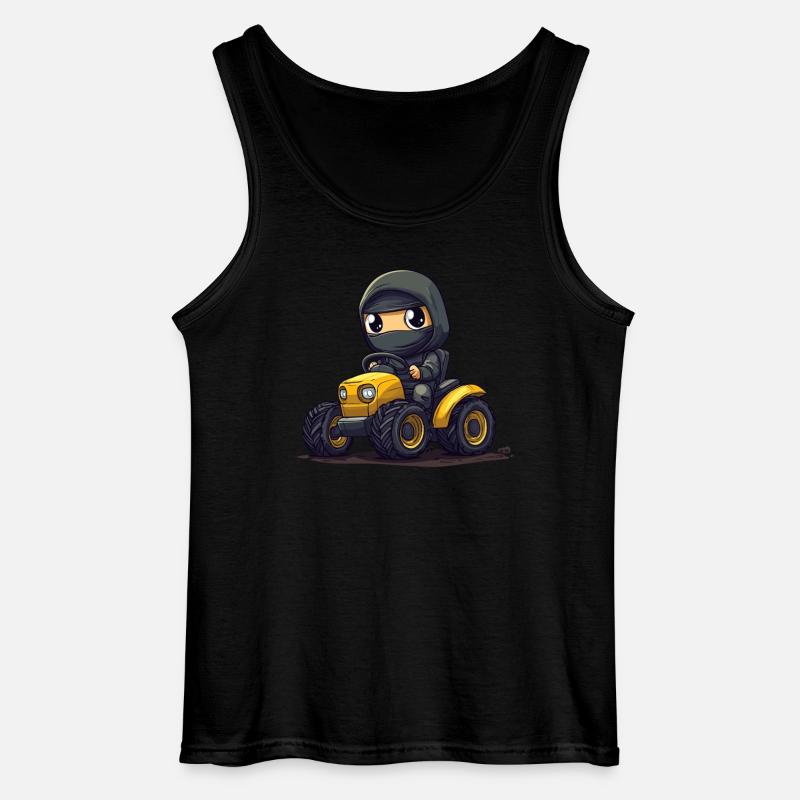 Ninja auf Traktor - Gildan Männer Tank Top - Schwarz