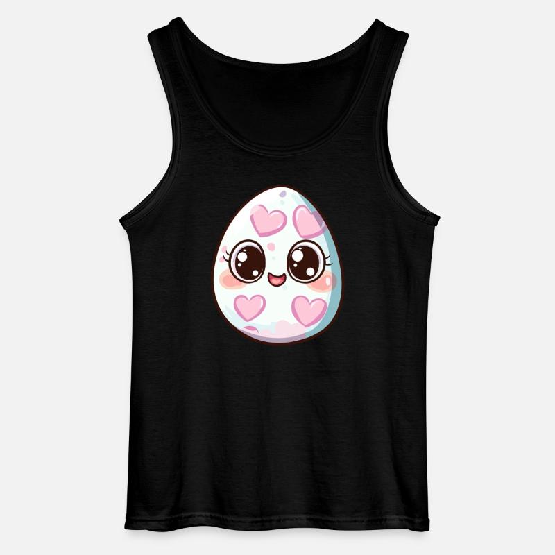 Süßes Ei mit Herzchen - Gildan Männer Tank Top - Schwarz