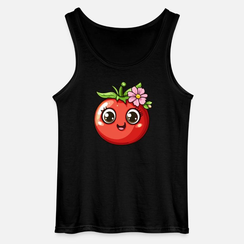 Tomate mit Blüte - Gildan Männer Tank Top - Schwarz