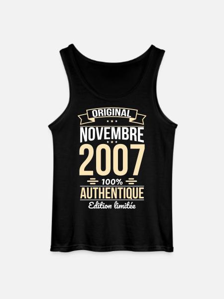 18th Birthday - Original - November 2007 - Gildan Men’s Tank Top - black