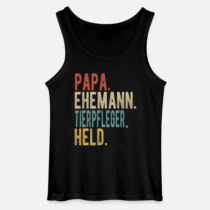Tierpfleger Papa Ehemann Held - Gildan Männer Tank Top - Schwarz