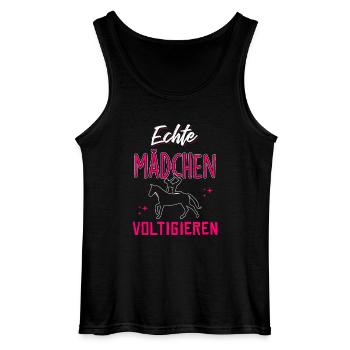 Echte Mädchen Voltigieren - Gildan Männer Tank Top - Schwarz - Vorne - AI Model Male 185 dark (185cm)