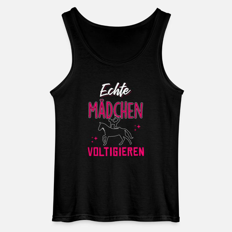 Echte Mädchen Voltigieren - Gildan Männer Tank Top - Schwarz