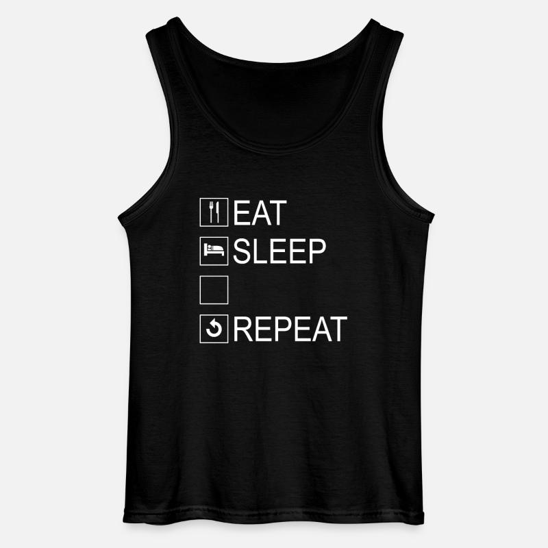 Eat Sleep Repeat Template - Gildan Männer Tank Top - Schwarz