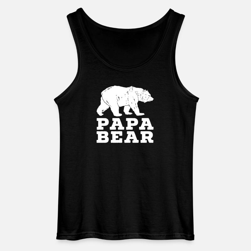 Papa Bär - Gildan Männer Tank Top - Schwarz