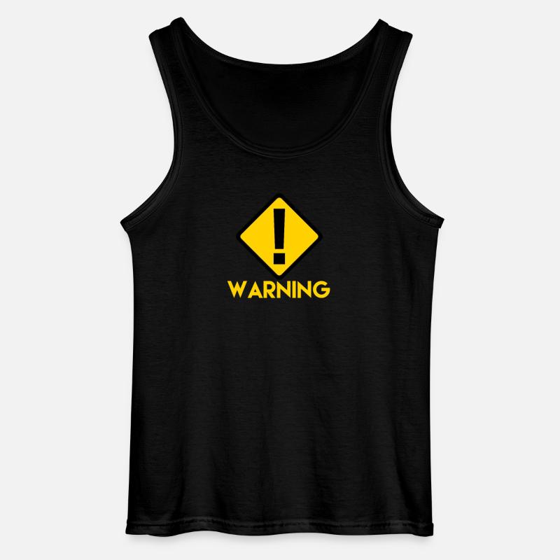 Warnschild - Gildan Männer Tank Top - Schwarz