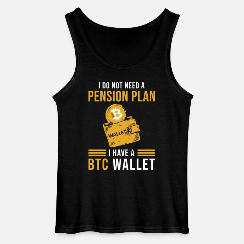 BTC Bitcoin Wallet Spruch - Gildan Männer Tank Top - Schwarz