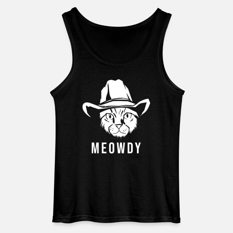 Meowdy Katze - Gildan Männer Tank Top - Schwarz