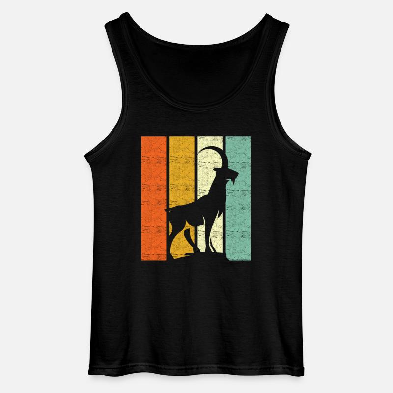 Steinbock Retro Sternzeichen - Gildan Männer Tank Top - Schwarz
