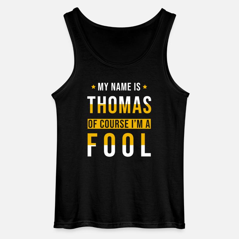 Thomas Name Geschenk lustig Spruch - Gildan Männer Tank Top - Schwarz
