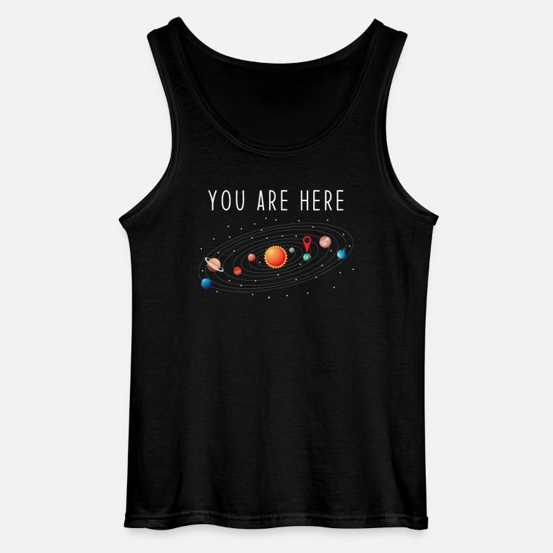 Sonnensystem - Gildan Männer Tank Top - Schwarz