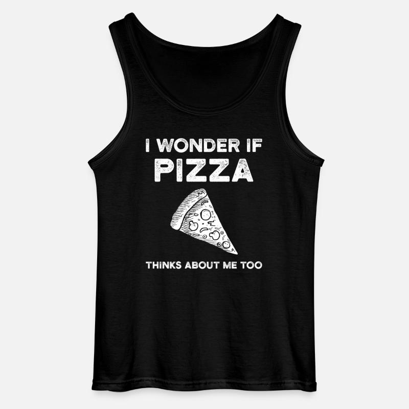 Pizza - Gildan Männer Tank Top - Schwarz