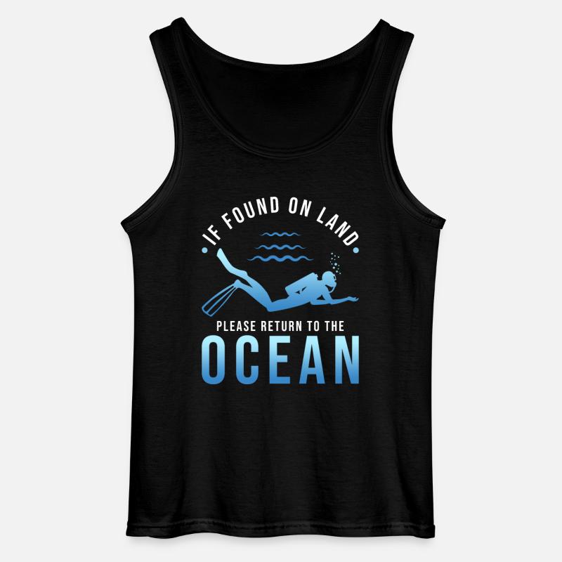 Diver Gift Diving Saying - Gildan Men’s Tank Top - black