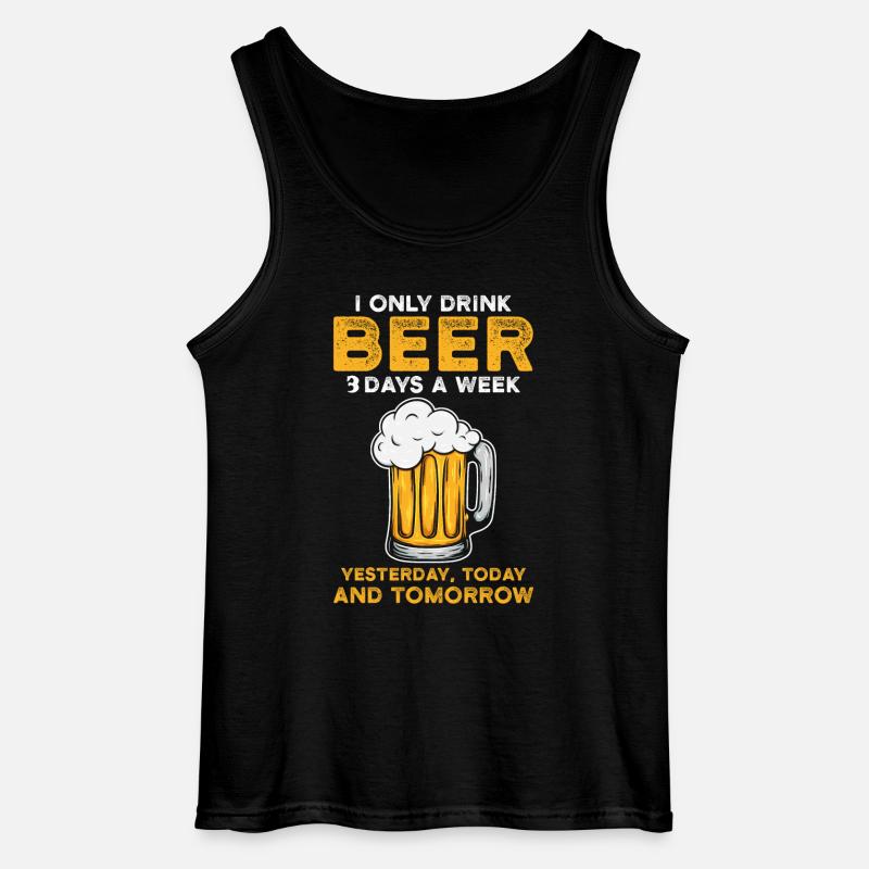 Bier - Gildan Männer Tank Top - Schwarz