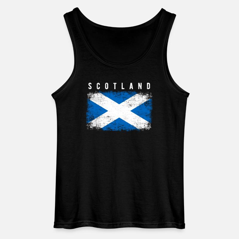 Schottland Flagge - Gildan Männer Tank Top - Schwarz