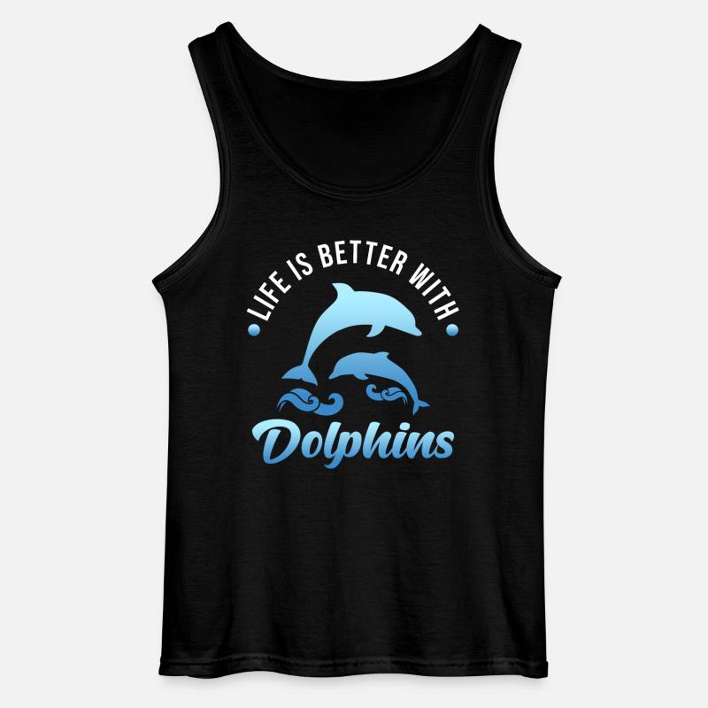 Delfin - Gildan Männer Tank Top - Schwarz