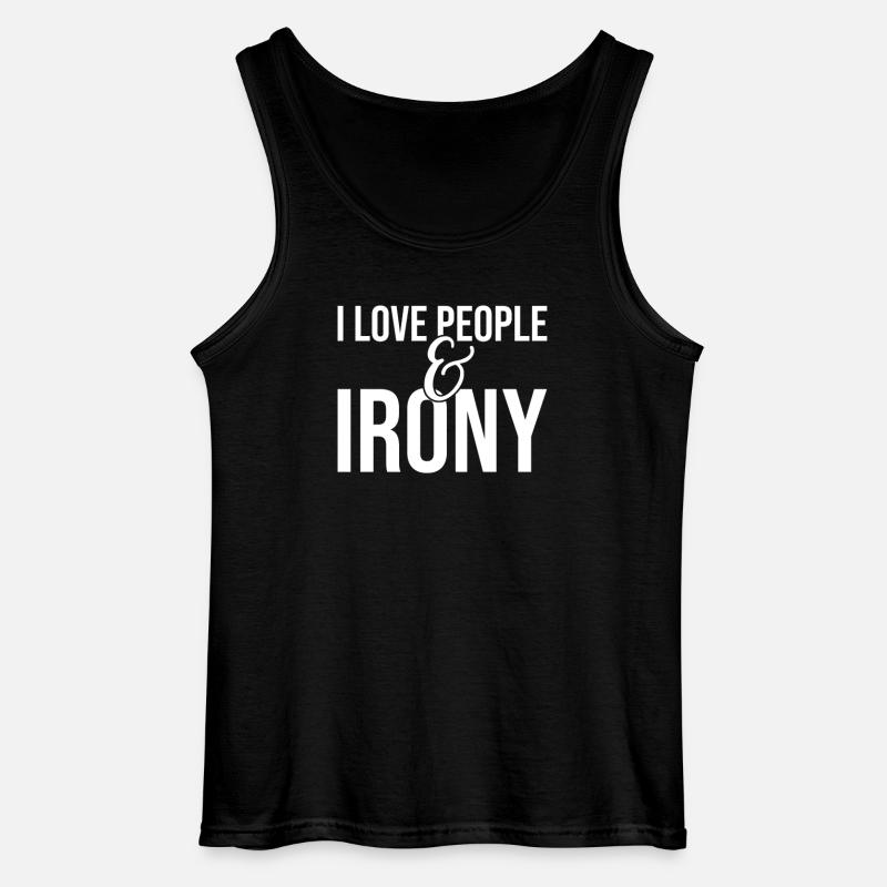 Ich hasse Menschen - Gildan Männer Tank Top - Schwarz