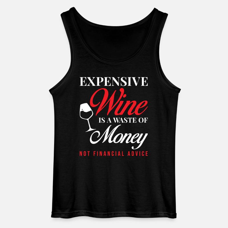 Wein - Gildan Männer Tank Top - Schwarz