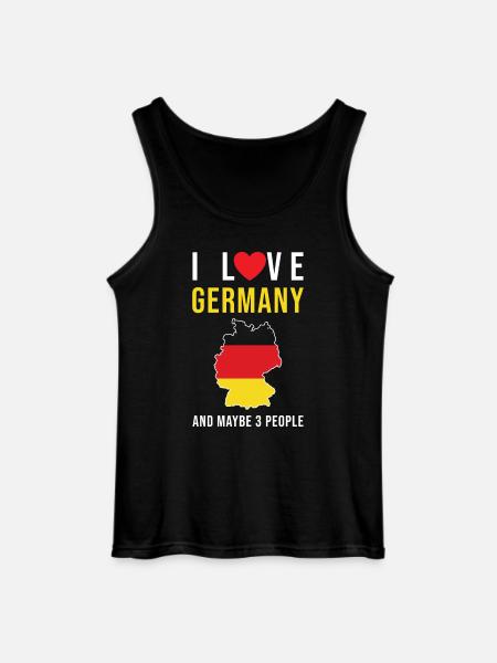 I love Germany German flag - Gildan Men’s Tank Top - black