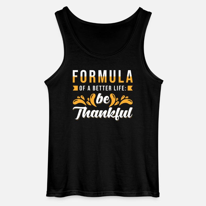 Dankbarkeit Spruch Dankbar - Gildan Männer Tank Top - Schwarz