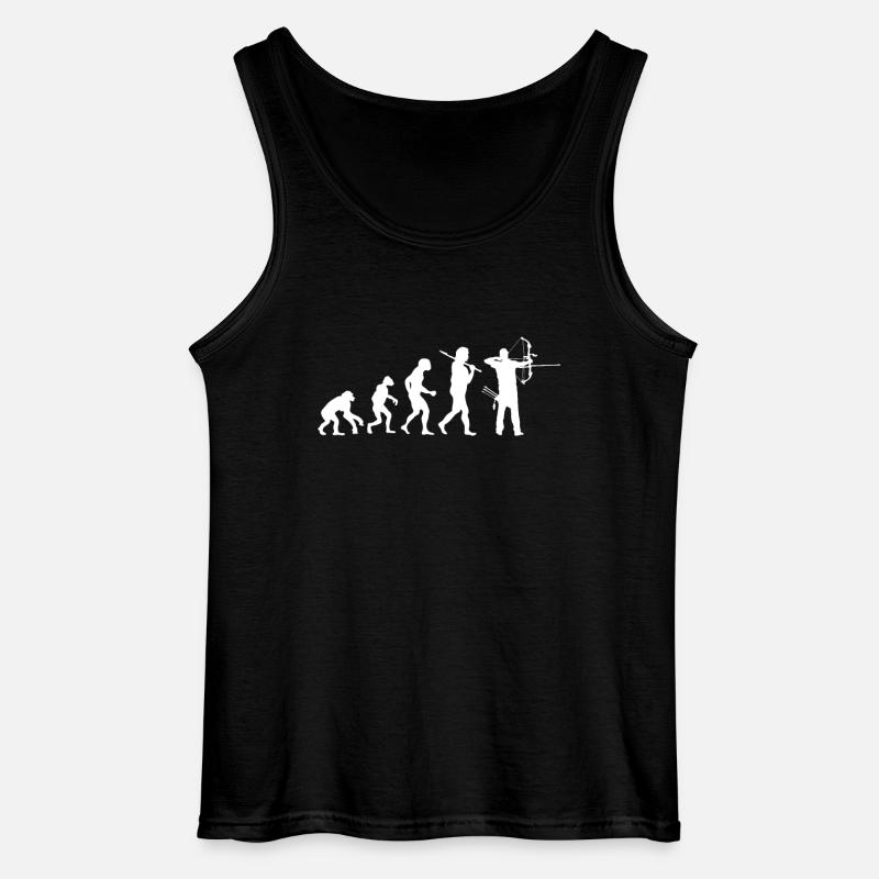 Evolution Bogenschießen - Gildan Männer Tank Top - Schwarz