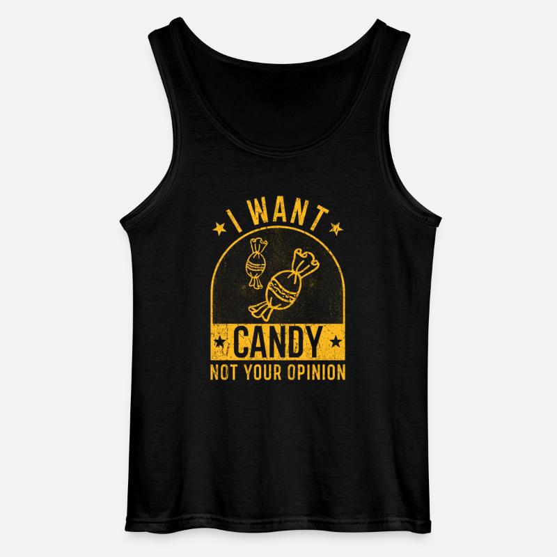 I want Candy - Gildan Männer Tank Top - Schwarz