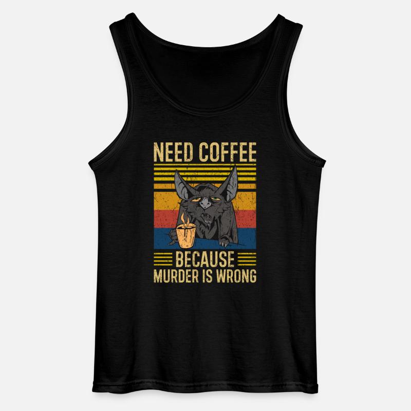 Need Coffee Kaffee Spruch - Gildan Männer Tank Top - Schwarz