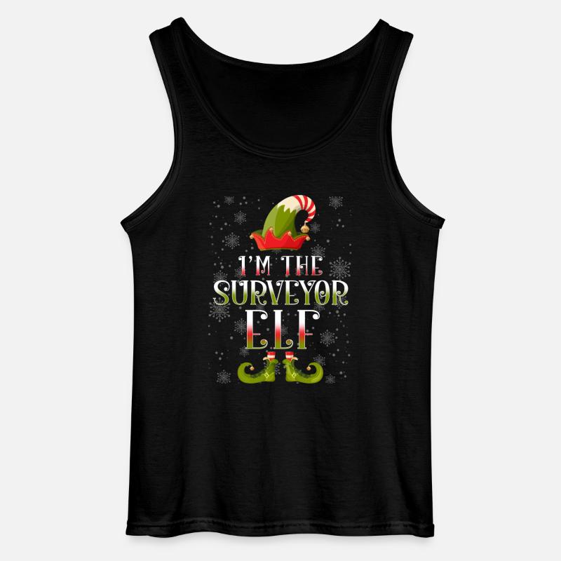Vermesser Elf Weihnachtsgeschenk - Gildan Männer Tank Top - Schwarz