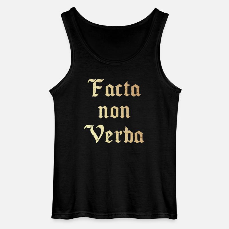 Facta non Verba - Gildan Männer Tank Top - Schwarz