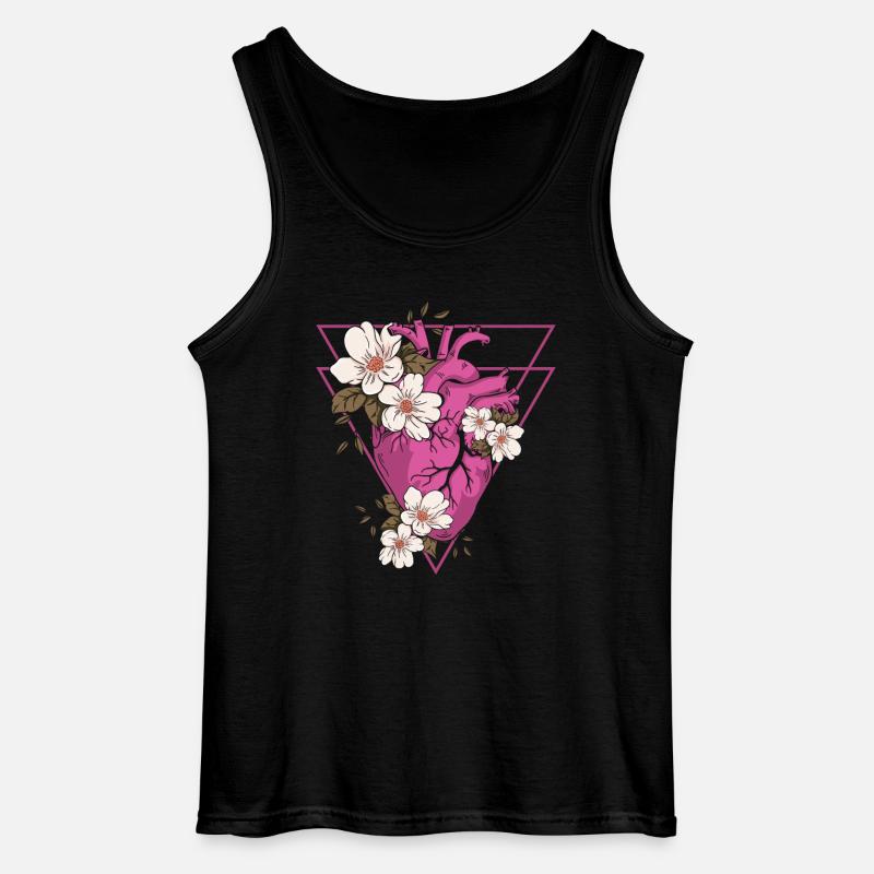 Gothic Blumen - Gildan Männer Tank Top - Schwarz