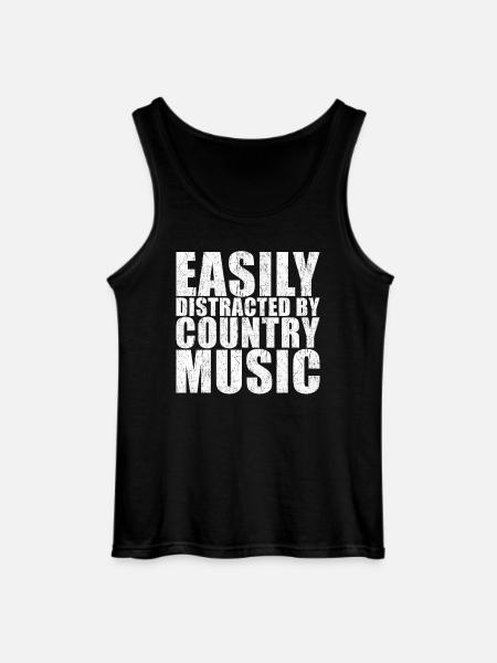 Country Music - Gildan Men’s Tank Top - black