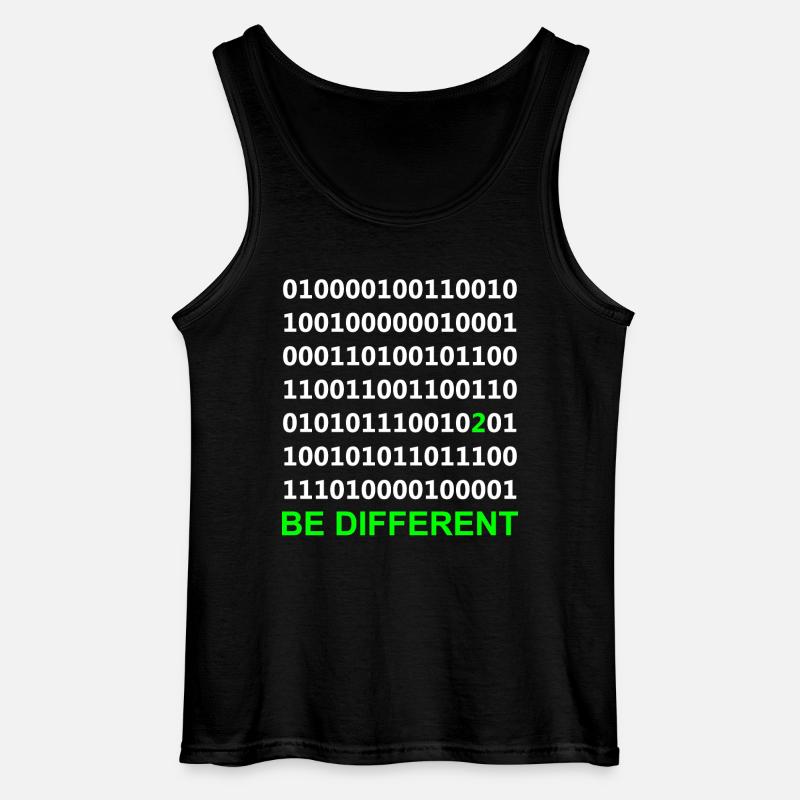 Be Different - Binär - Digital - Gildan Männer Tank Top - Schwarz