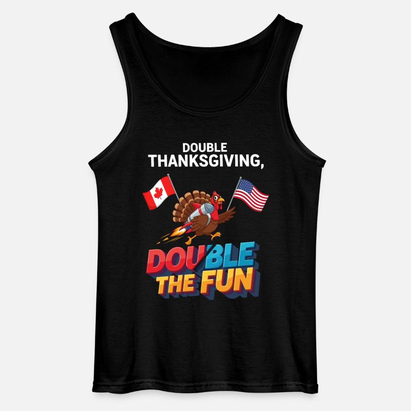 Double Thanksgiving Fun - Gildan Männer Tank Top - Schwarz