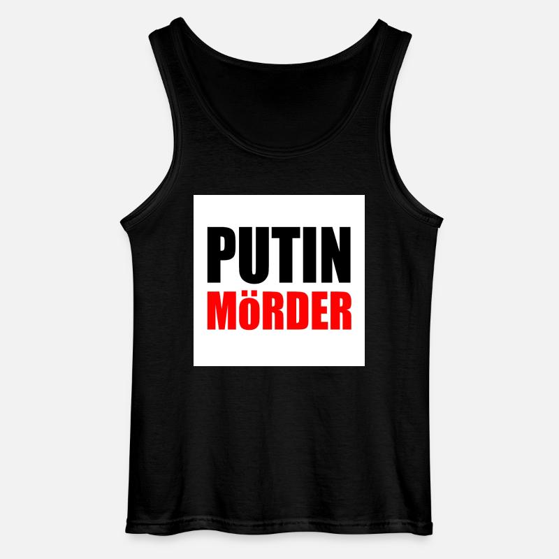 Putin mörder - Gildan Männer Tank Top - Schwarz