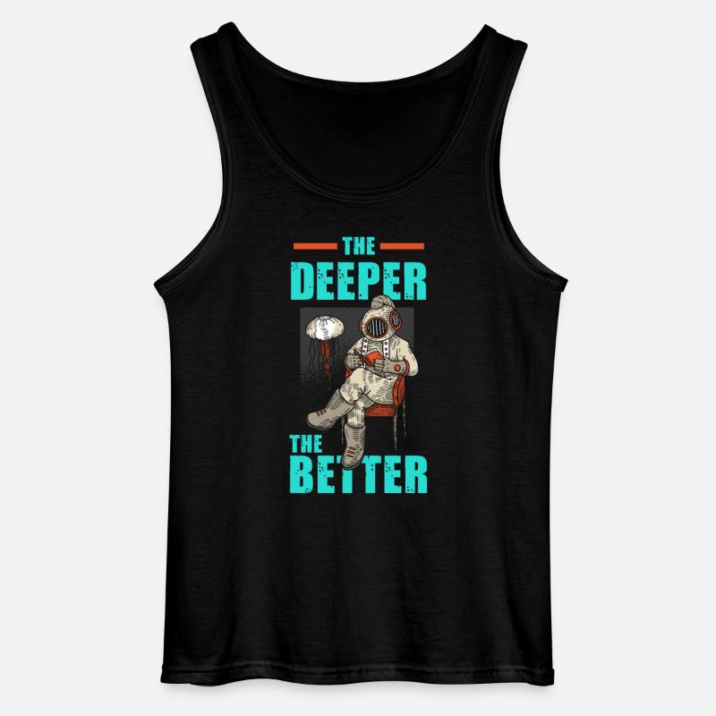 Diver diving course gift - Gildan Men’s Tank Top - black