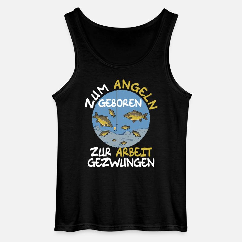 Fisch Fischen Karpfen - Gildan Männer Tank Top - Schwarz