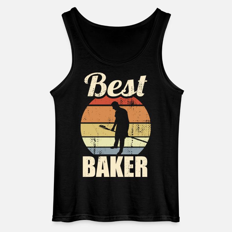 Lustiger Bäcker - Gildan Männer Tank Top - Schwarz