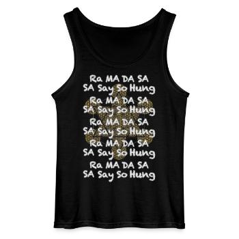 Mantra of Healing - Gildan Men’s Tank Top - black - Front - AI Model Male 185 dark (185cm)