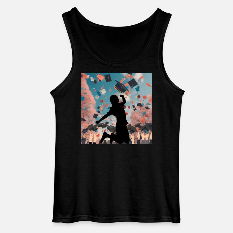 Absolvent*innen - endlich Abschluss Freudensprung - Gildan Männer Tank Top - Schwarz