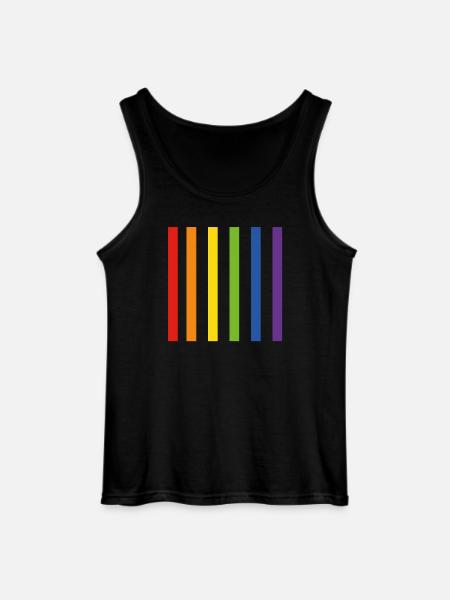 Rainbow Flag LGBT - Gildan Men’s Tank Top - black