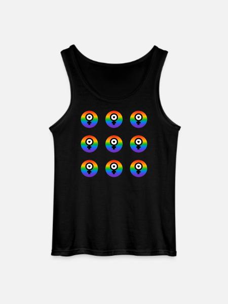 Feminist Icons - Rainbow Flag - Gildan Men’s Tank Top - black