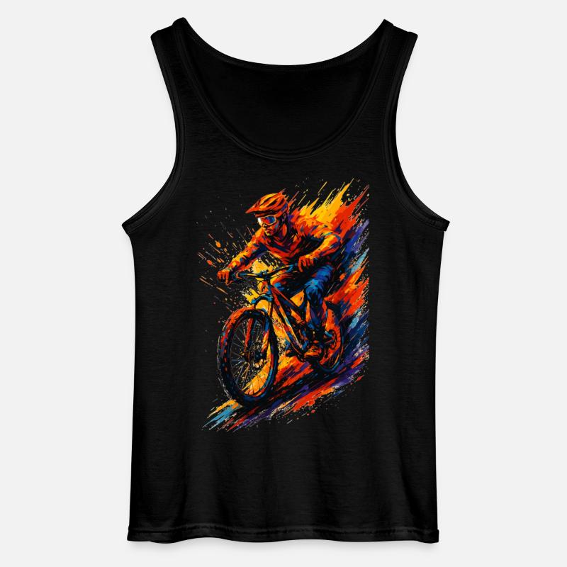 Mountainbiking Mountainbiker MTB cool Geschenk - Gildan Männer Tank Top - Schwarz