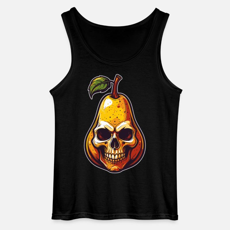 Pears Skull Comic Style - Gildan Men’s Tank Top - black