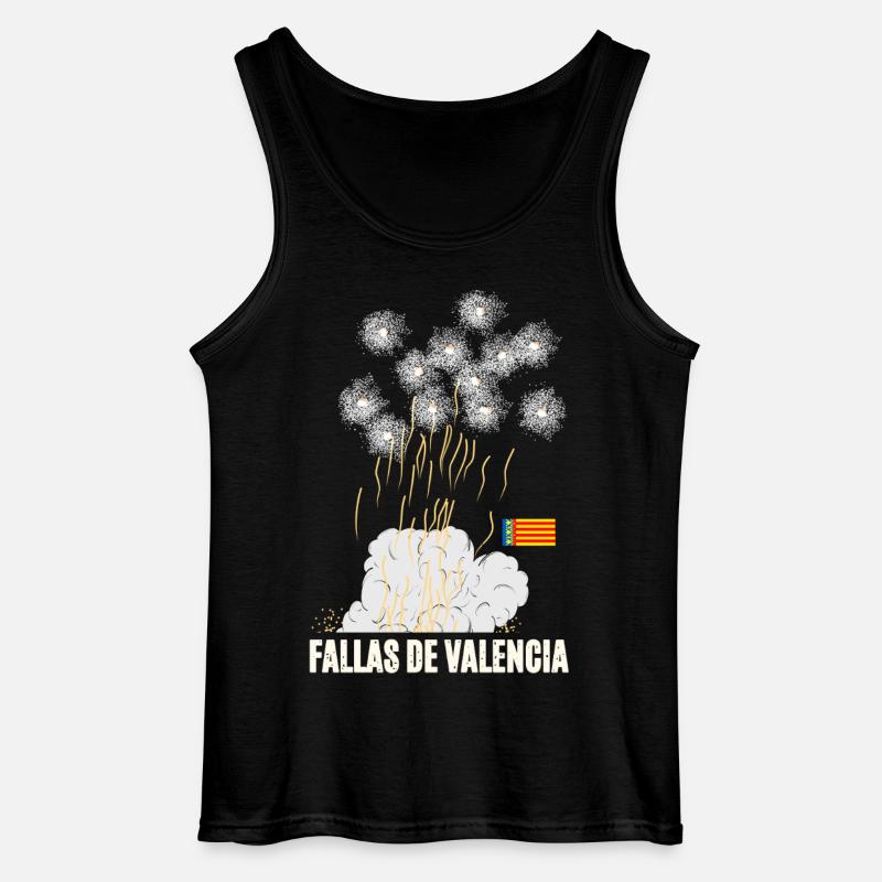 Fallas De Valencia Fireworks - Gildan Men’s Tank Top - black