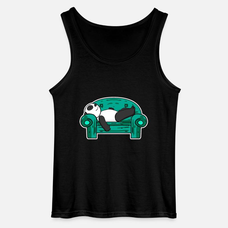 Panda - Gildan Männer Tank Top - Schwarz