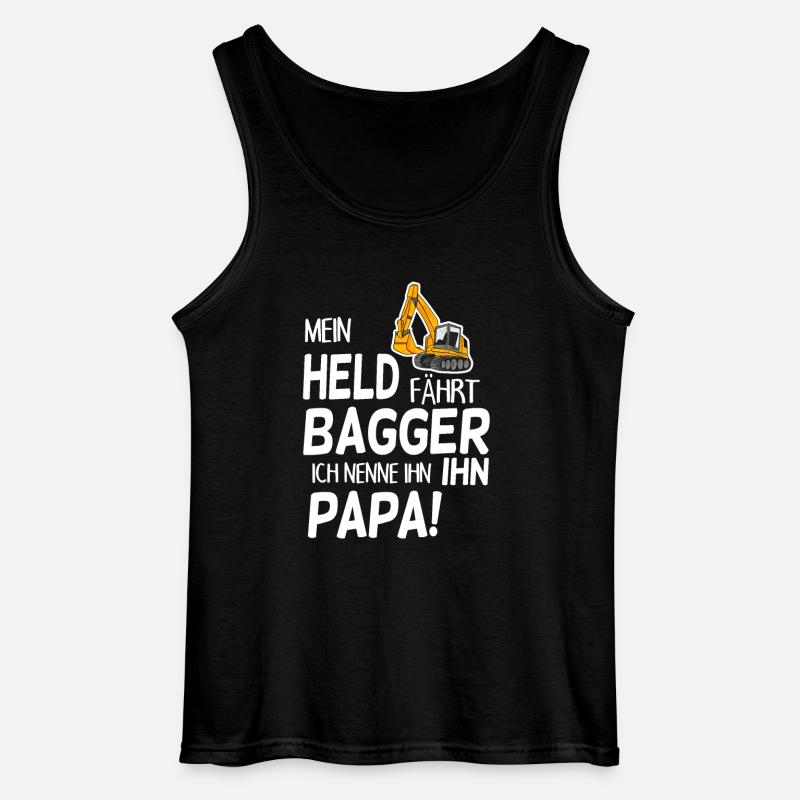 Bagger Held Papa Vater Geschenk - Gildan Männer Tank Top - Schwarz