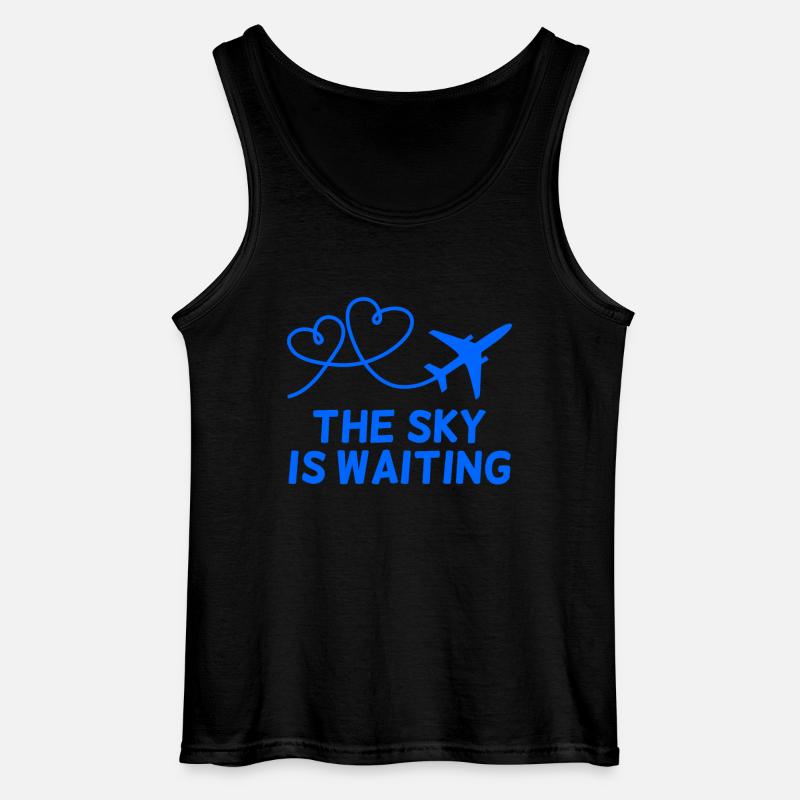 Flugzeug Pilot Spruch Geschenk - Gildan Männer Tank Top - Schwarz