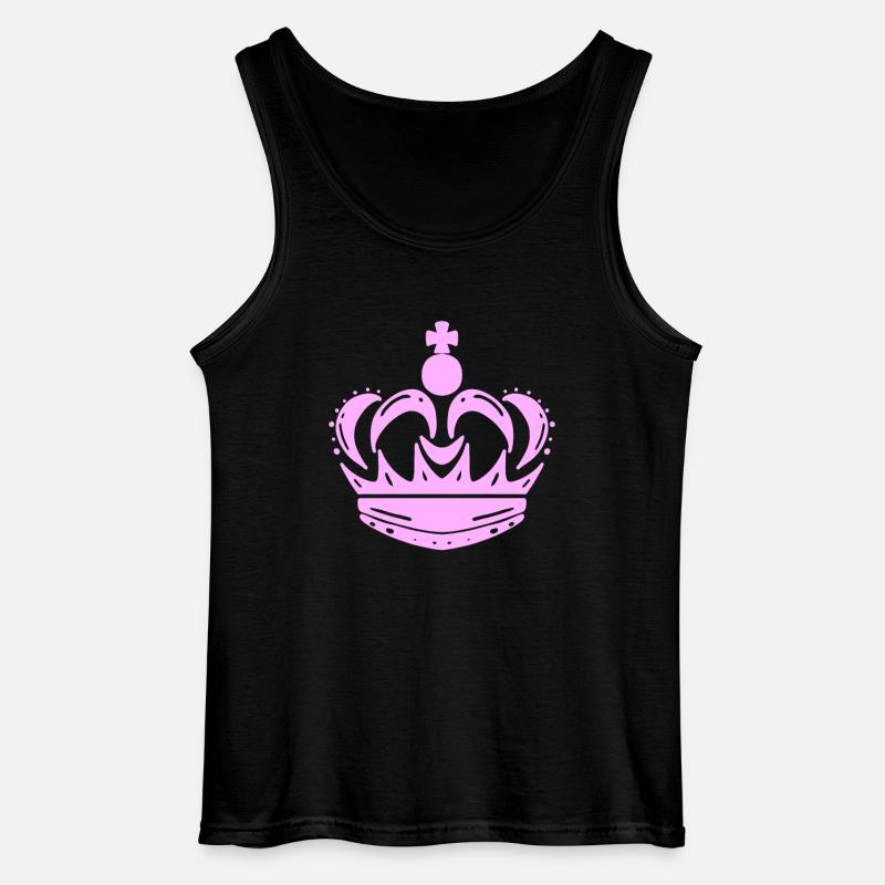 Krone Rosa - Gildan Männer Tank Top - Schwarz